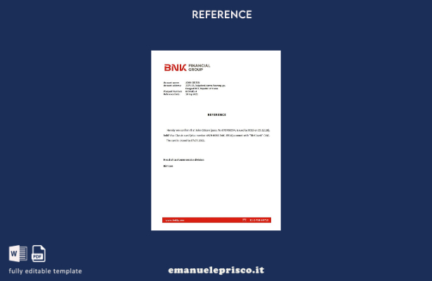 modello di riferimento per la chiusura della banca BNK in stile verificato della